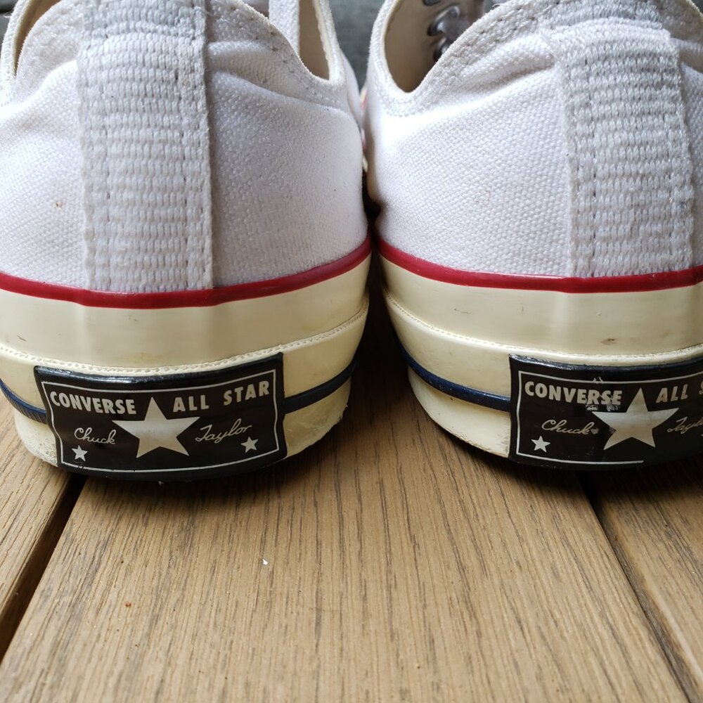 EUC CTAS Converse vintage old school canvas low top white 162065C (10M - 12W) - Picture 3 of 9